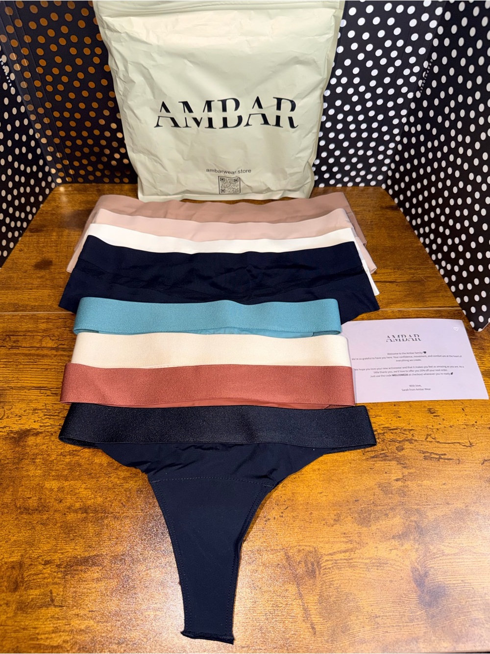 AMBAR Women's Seamless Cotton-Blend Thong Panties